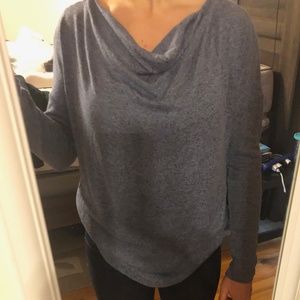 Scoop Neck Sweater with Zippers on Shoulder